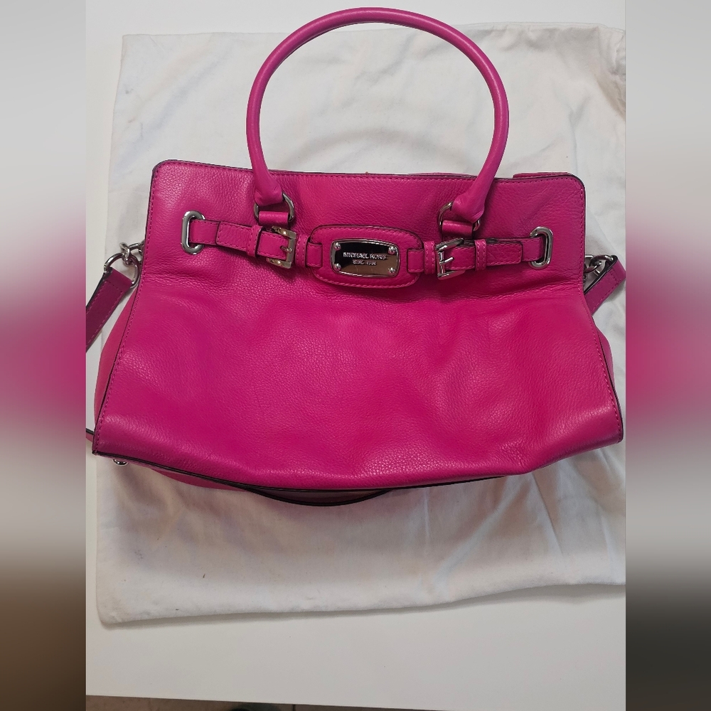 Michael Kors Fuchsia Leather Satchel